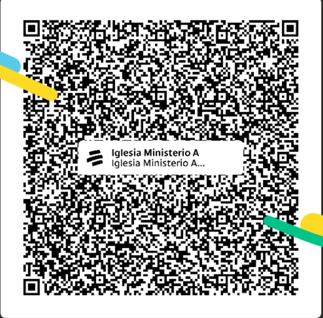 Código QR Bancolombia para donaciones — Llave: @iglesiaministeri